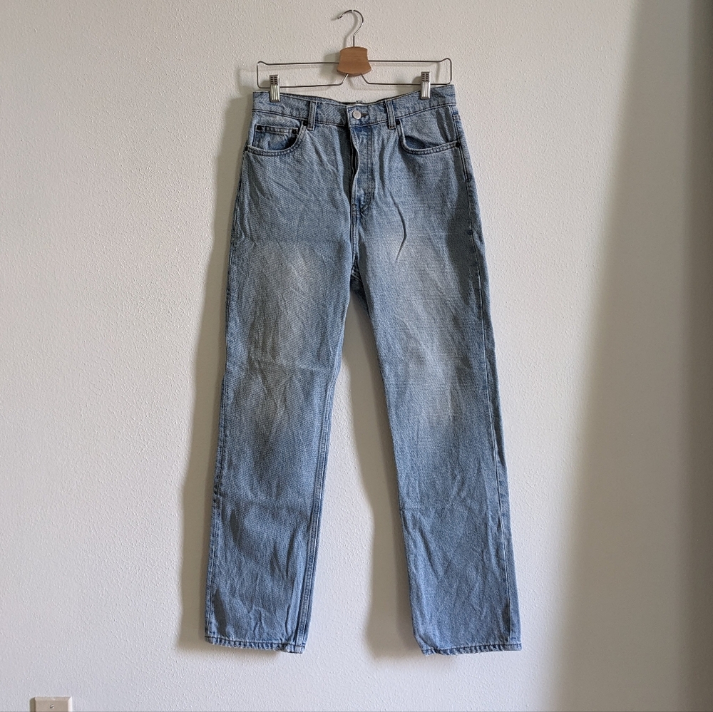 Reformation Tahoe Straight Leg Light Blue Jeans